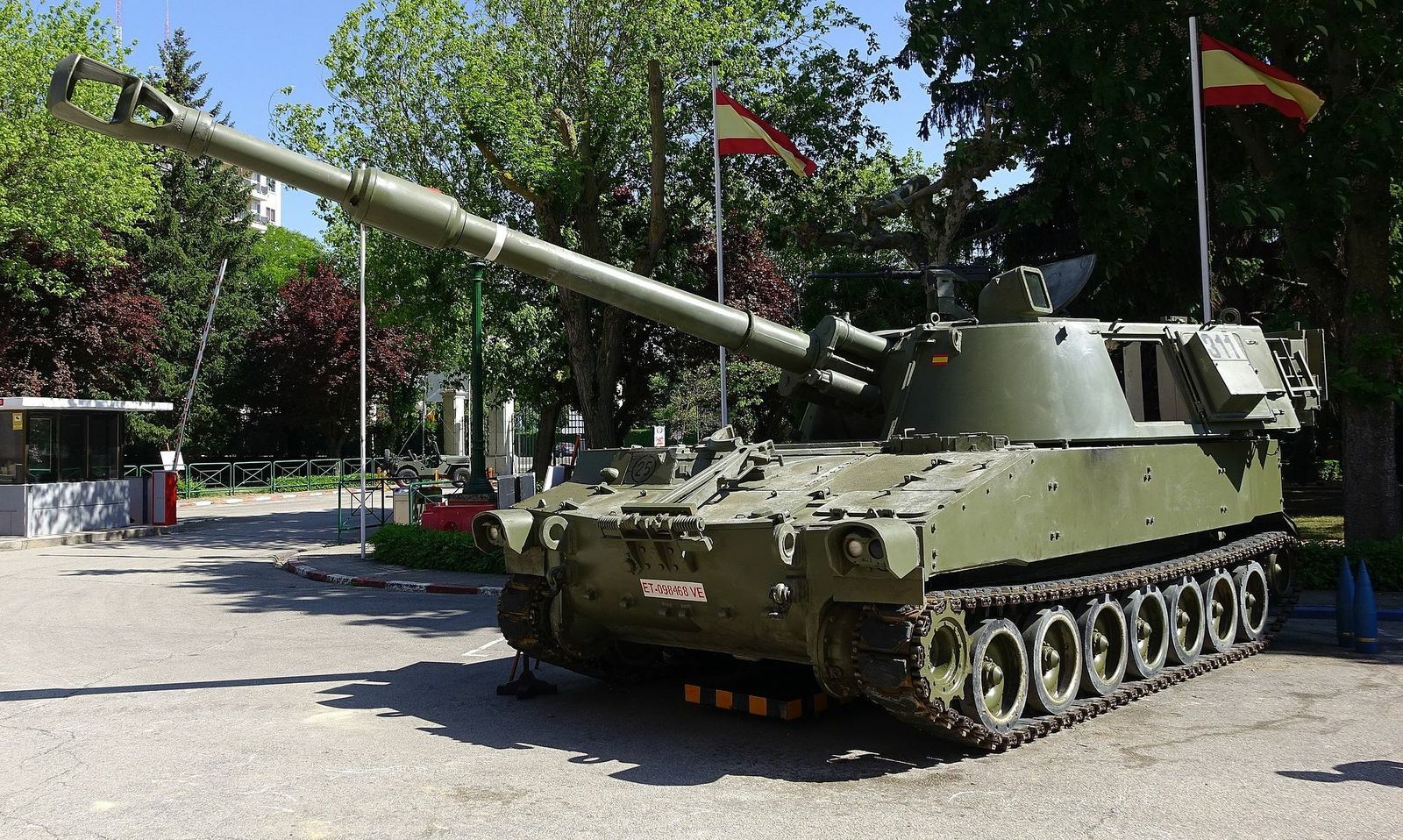 Un obús autopropulsado M-109A5.