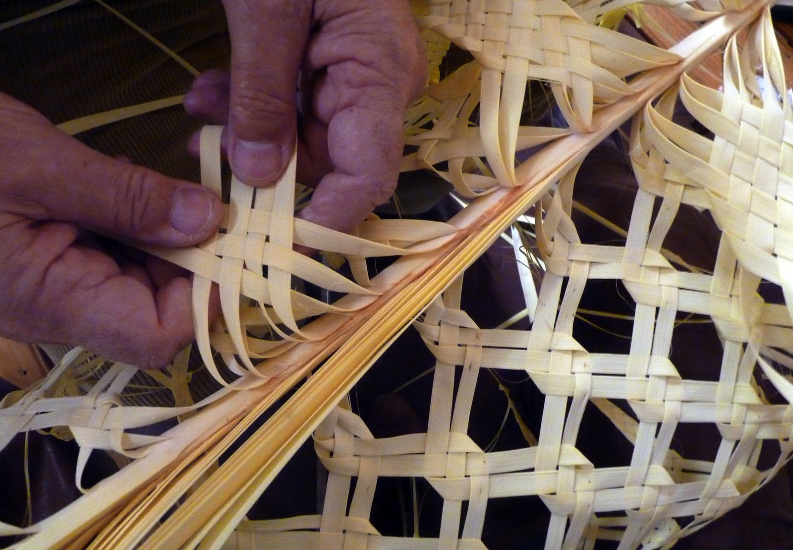 El rizado de las palmas en la Hermandad de San Esteban.