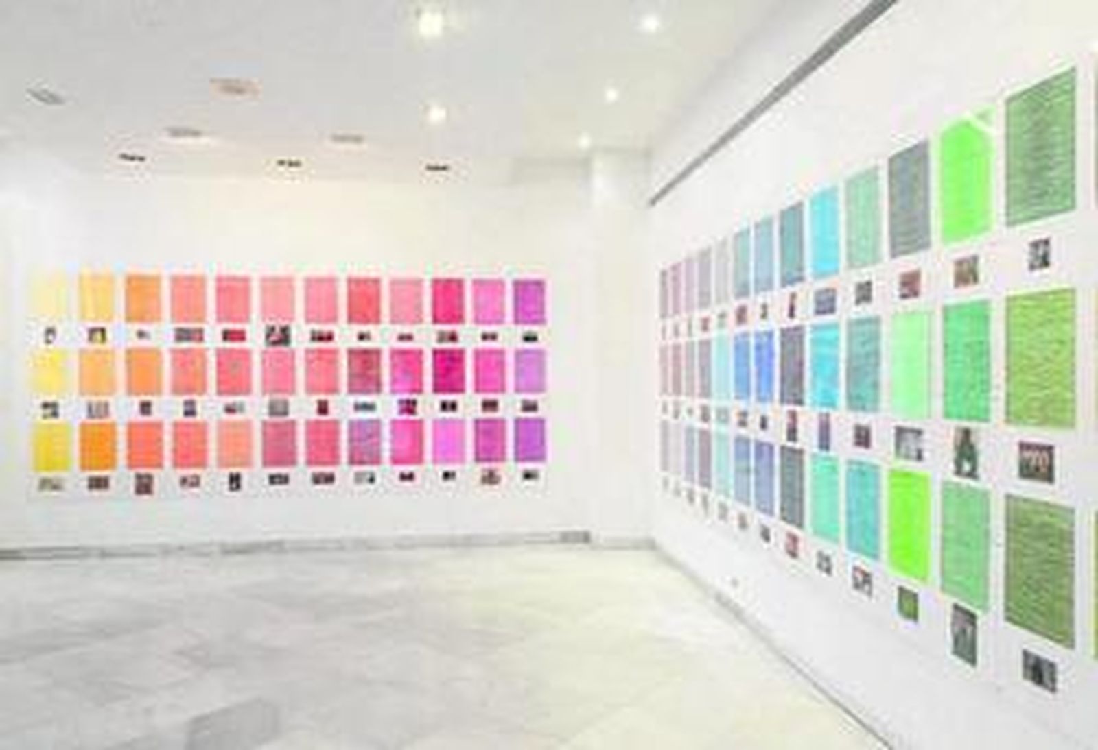 'De Fondo', fotografías retocadas y gouache sobre papel.