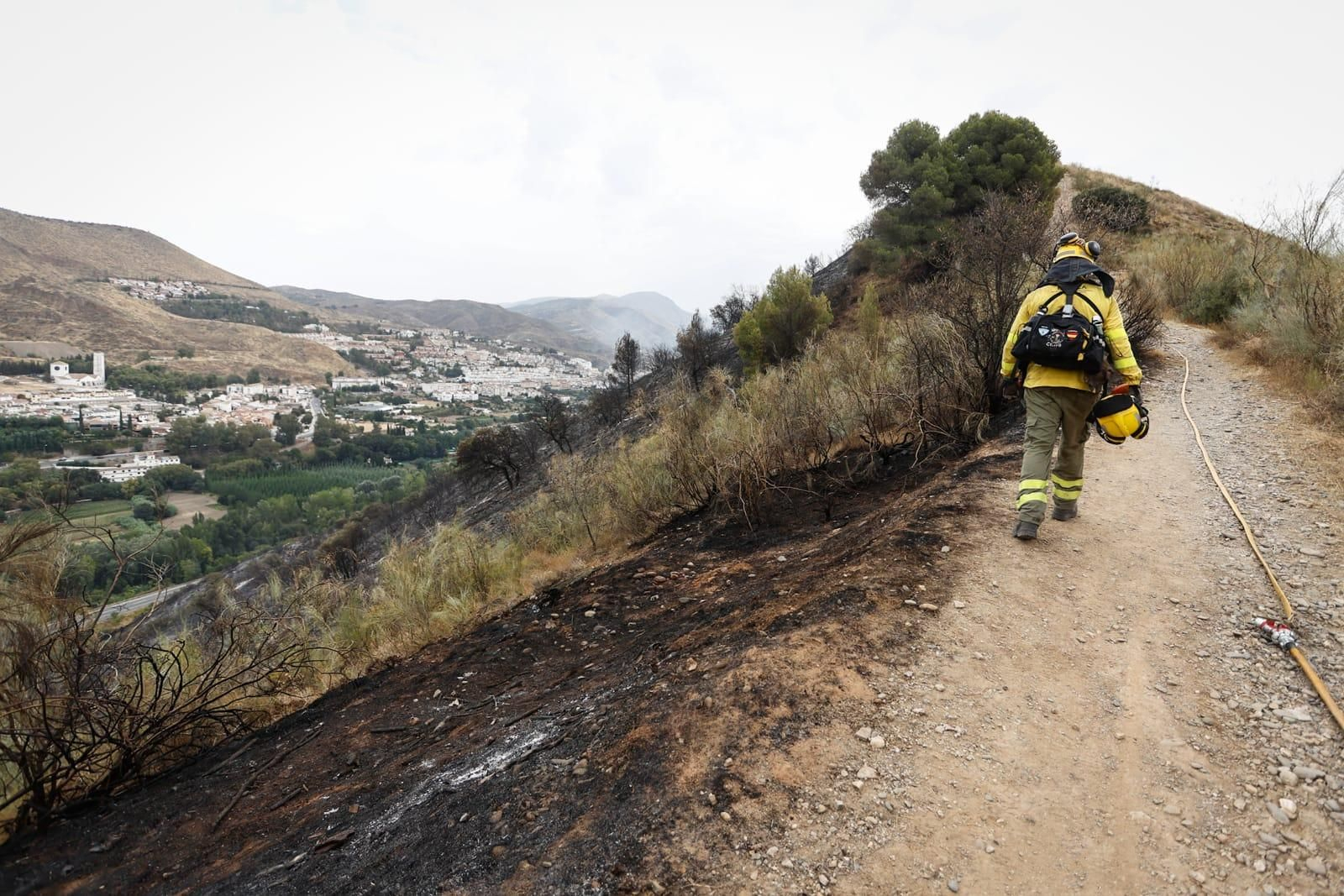 Las imágenes de la Fuente de la Bicha de Granada tras las llamas