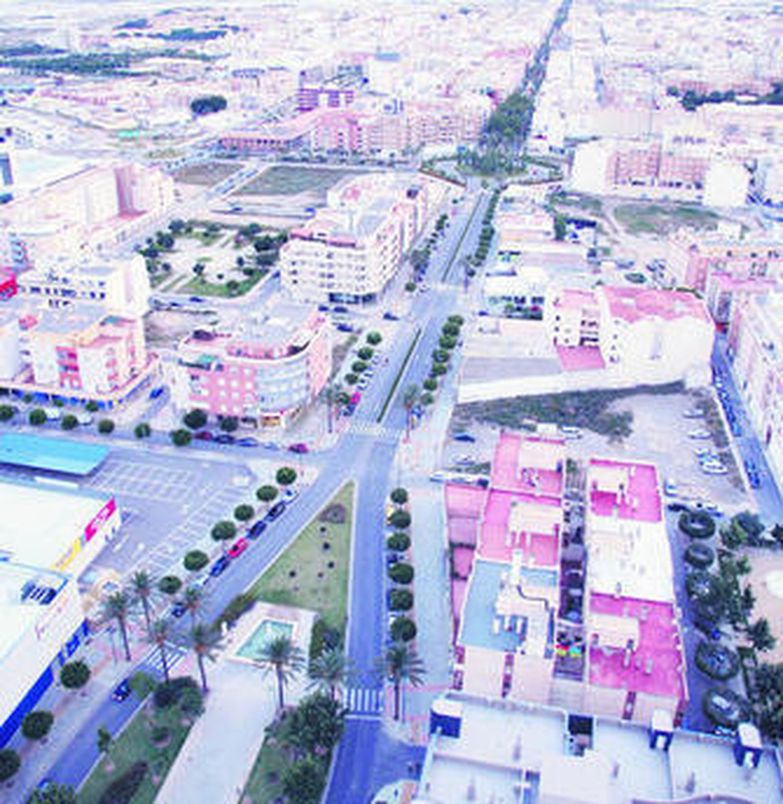 Vista panorámica del municipio de El Ejido desde la azotea del edificio Torrelaguna.