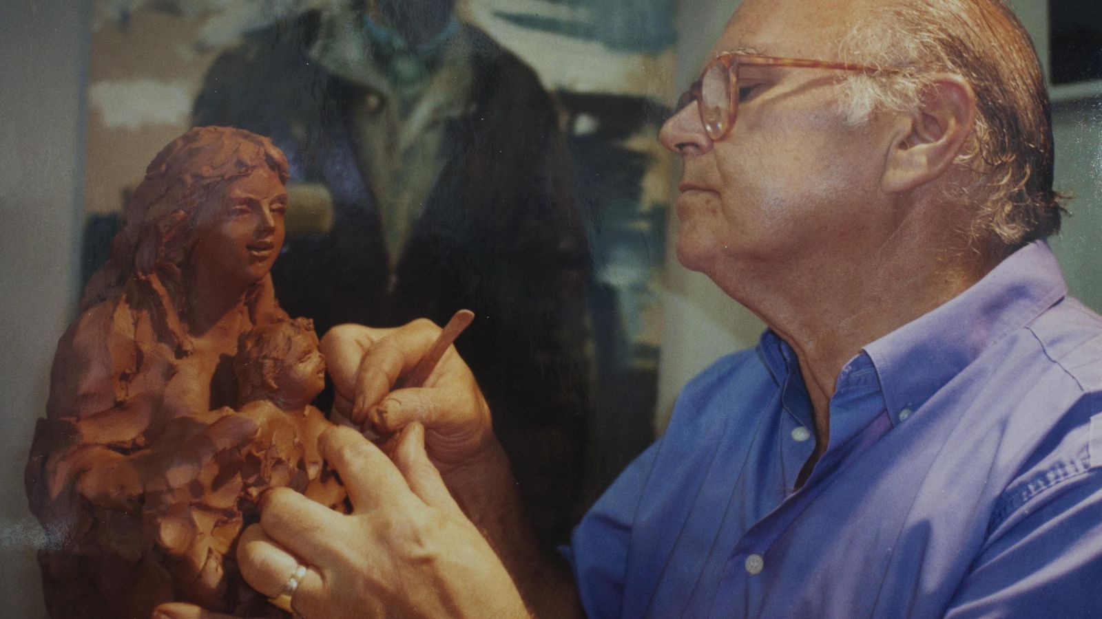 Nando, en una imagen de archivo, en pleno proceso de creación.