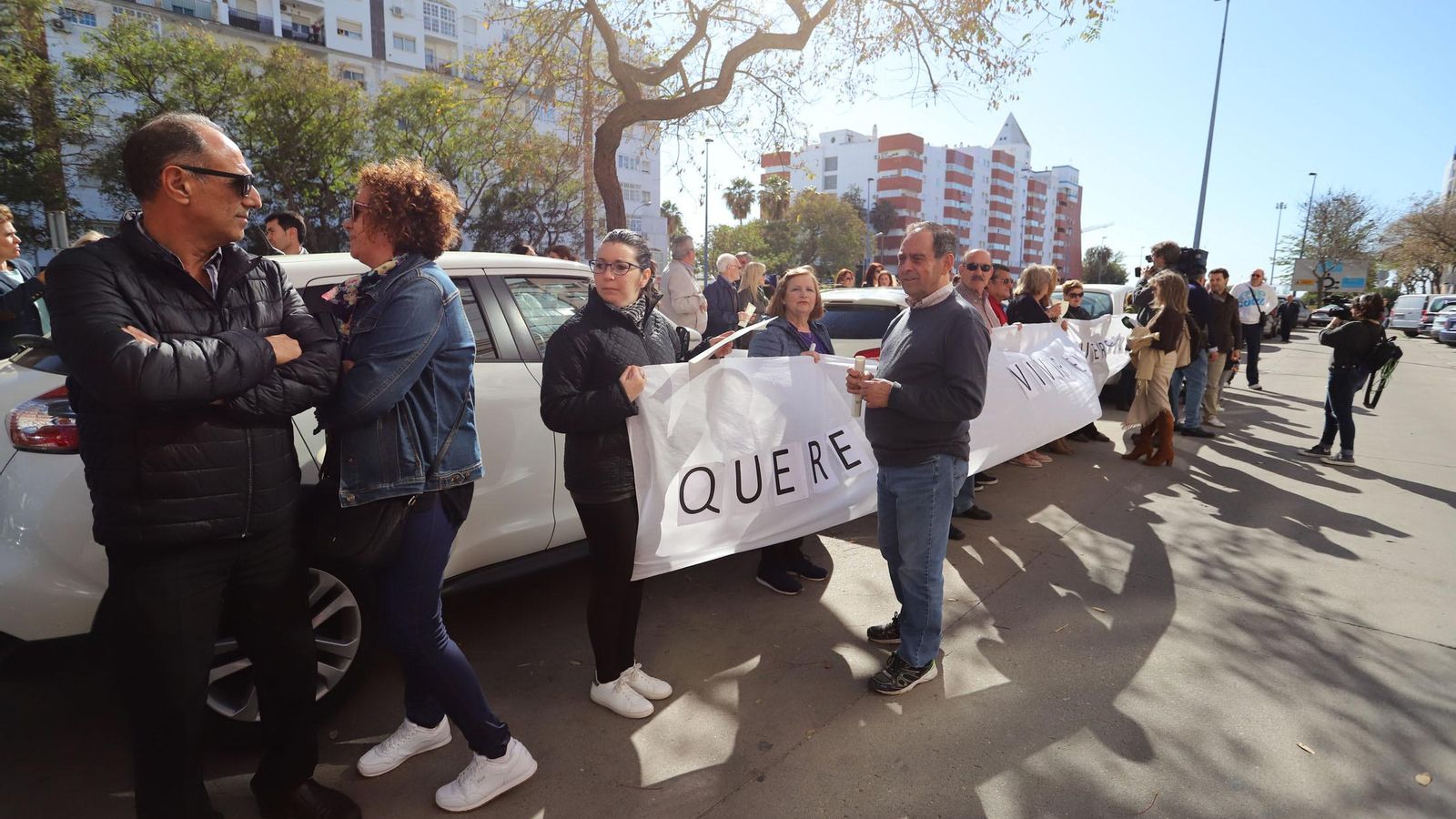 Protesta vecinal de los vecinos de Nuevo Molino el pasado día 4.