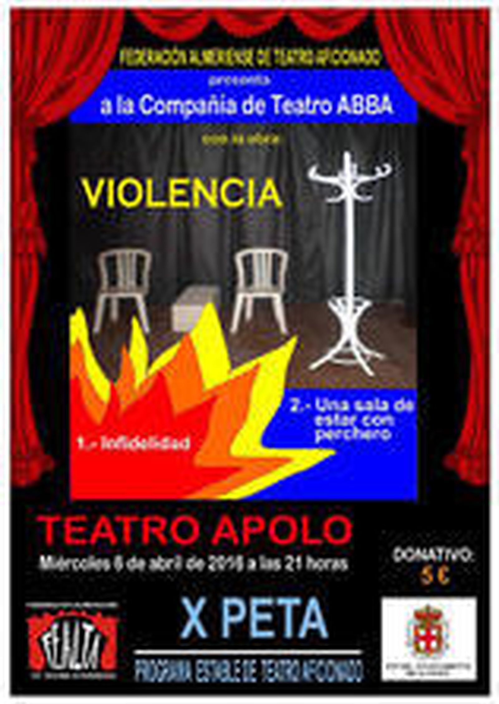 El Programa Estable de Teatro Aficionado regresa al Apolo mañana con la obra ‘Violencia’