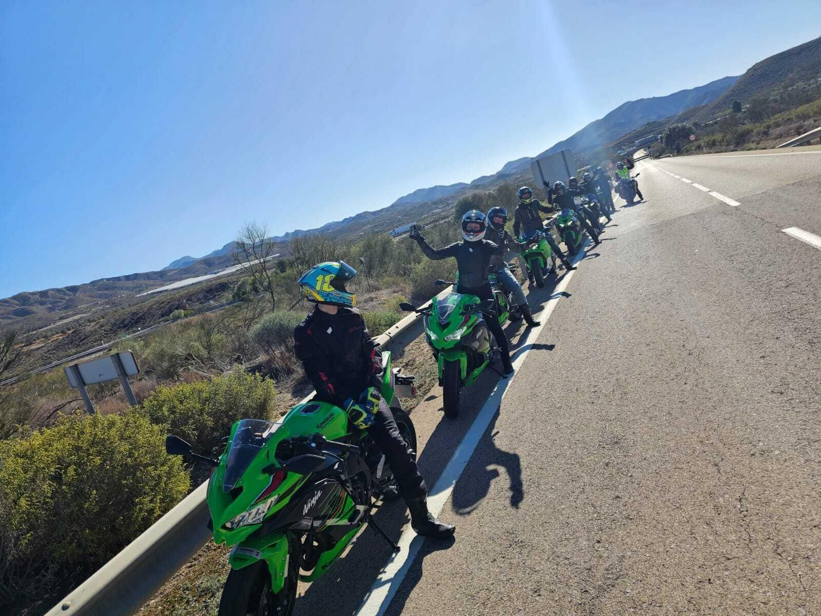 Las imágenes de las motos Kawasaki en Mojácar
