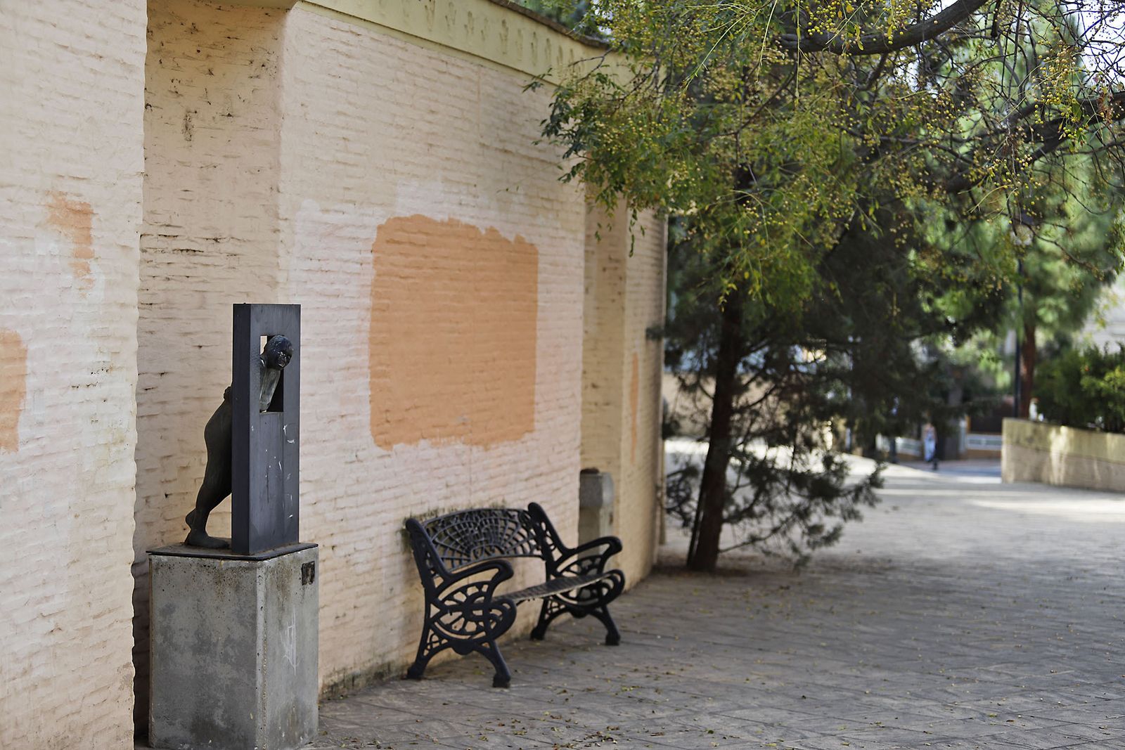 Imágenes del actual estado de las esculturas del museo al aire libre de Huelva