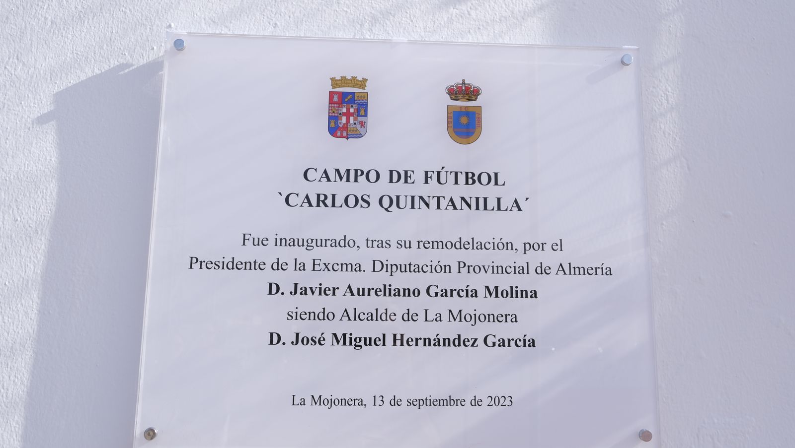 Imágenes de la inauguración de la remodelación del Campo de Fútbol de La Mojonera
