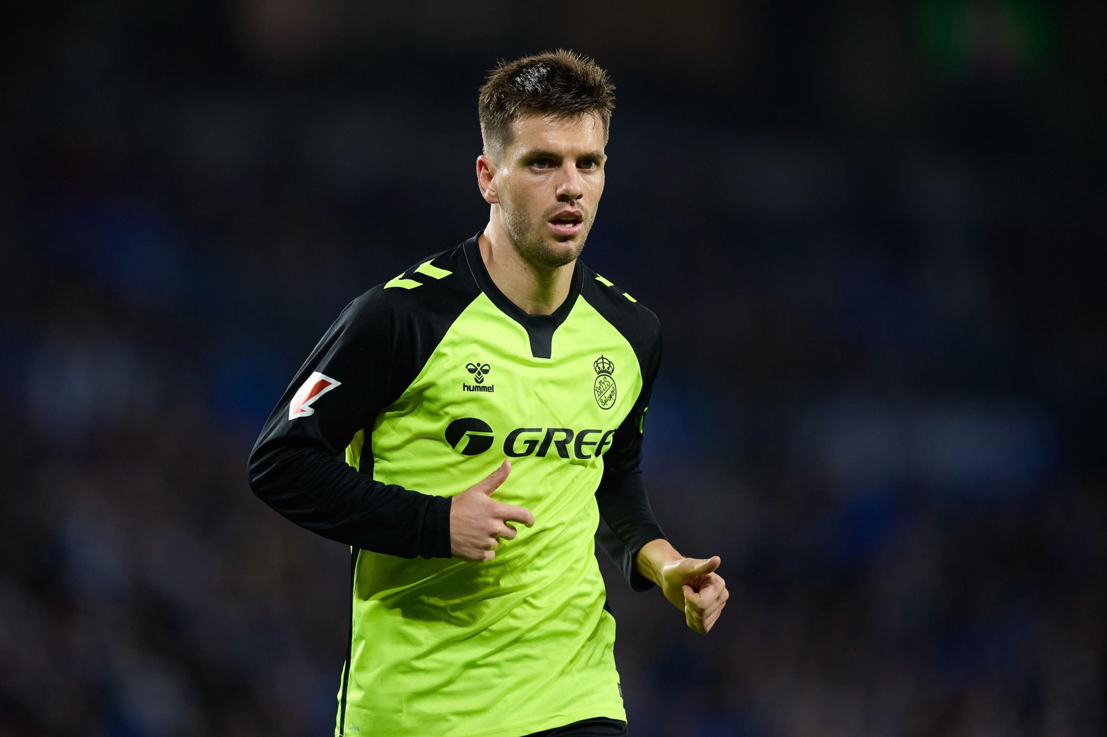 Lo Celso, en un momeno del partido en Anoeta.