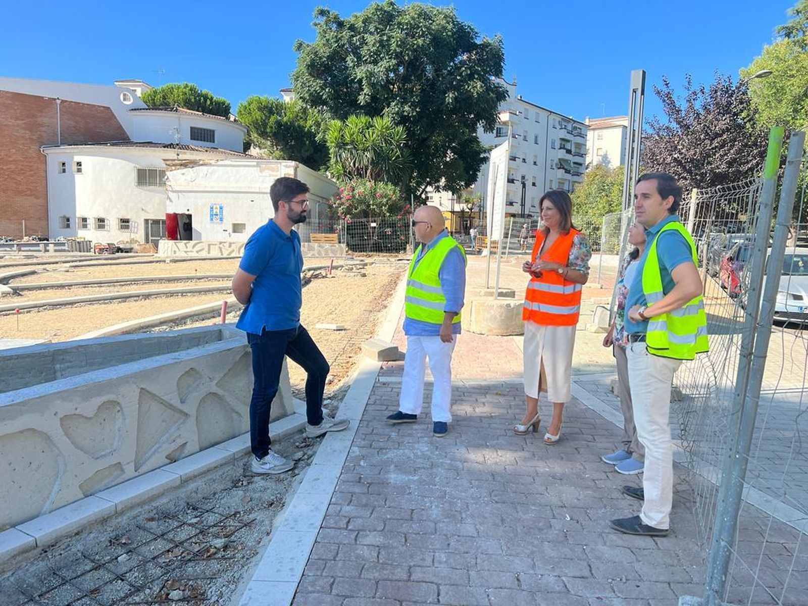 Visita de la alcaldesa a las obras.