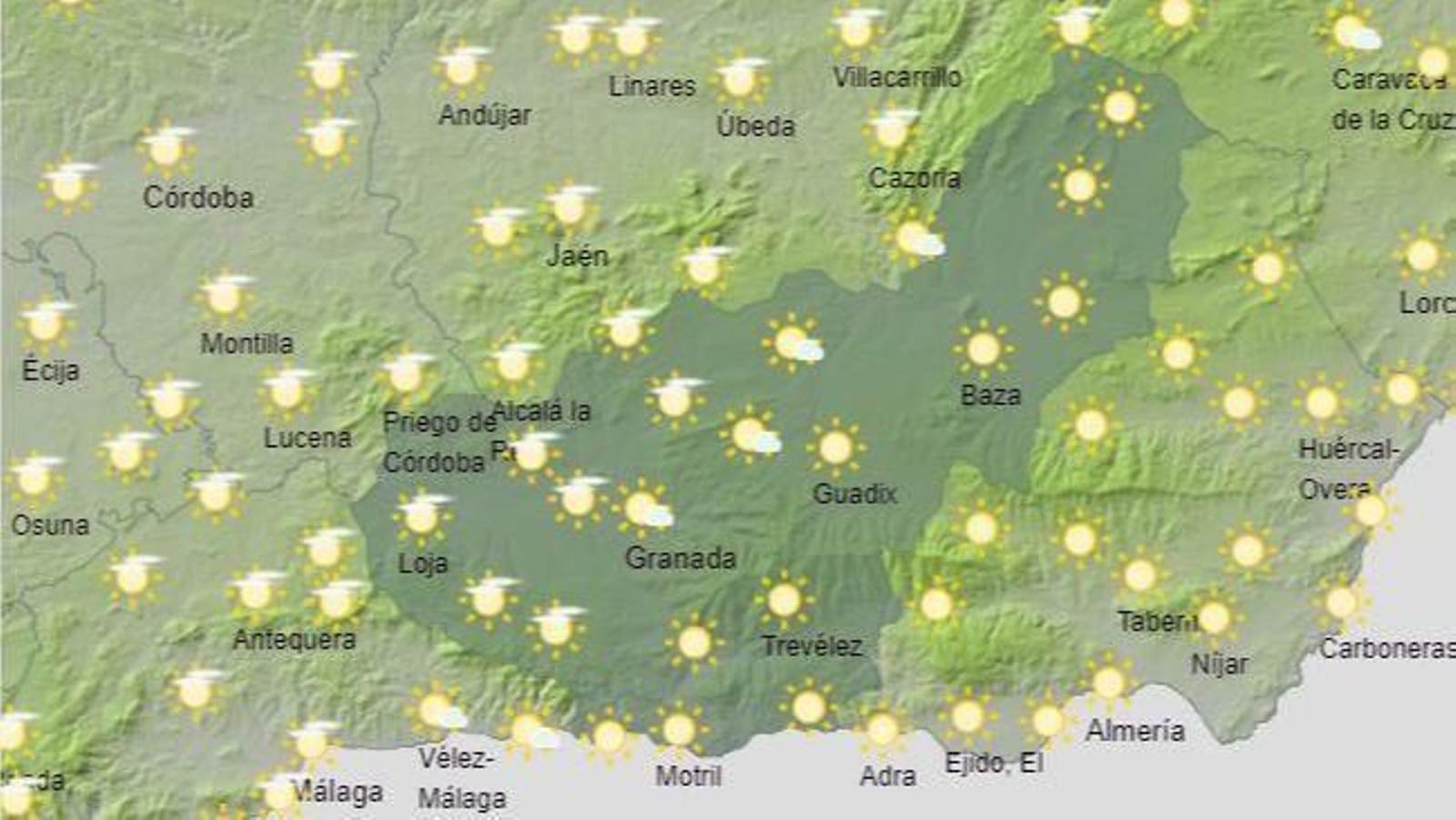 El Tiempo en Granada el 13 de agosto de 2024 El Tiempo en Granada el 13 de agosto de 2024