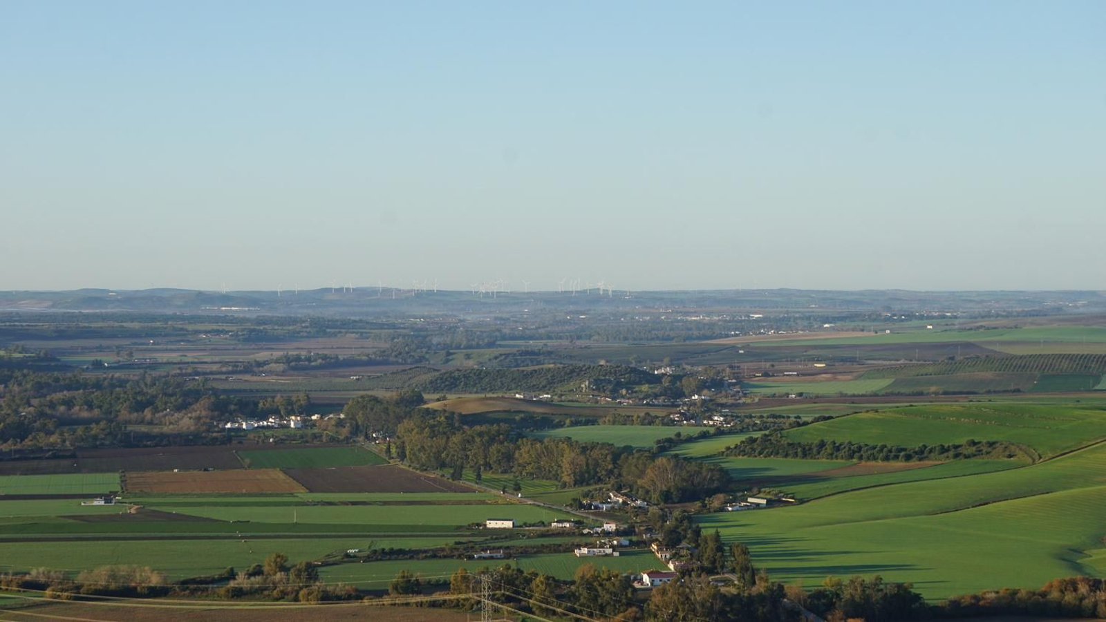 Vistas desde el vuelo en globo en Arcos