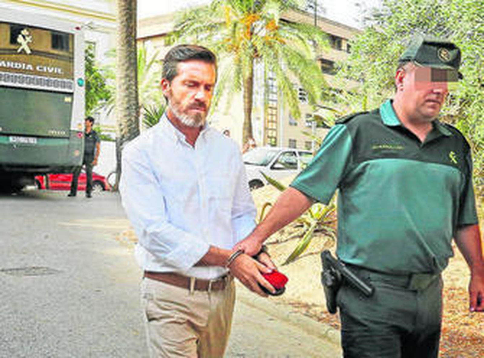 José Antonio Cantalapiedra, a su llegada a la Audiencia Provincial el primer día de juicio.