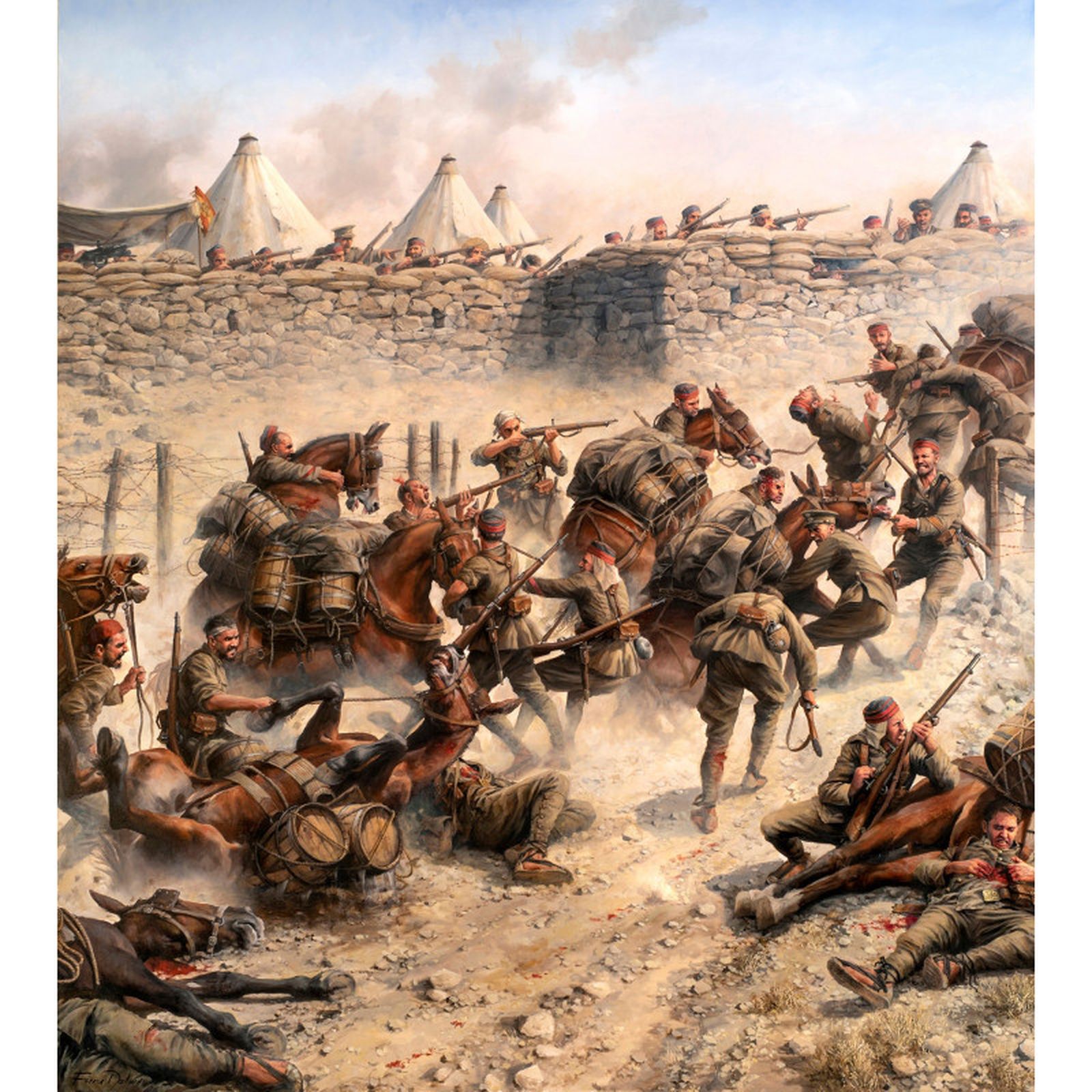 Detalle del cuadro 'Igueriben', de Augusto Ferrer Dalmau.