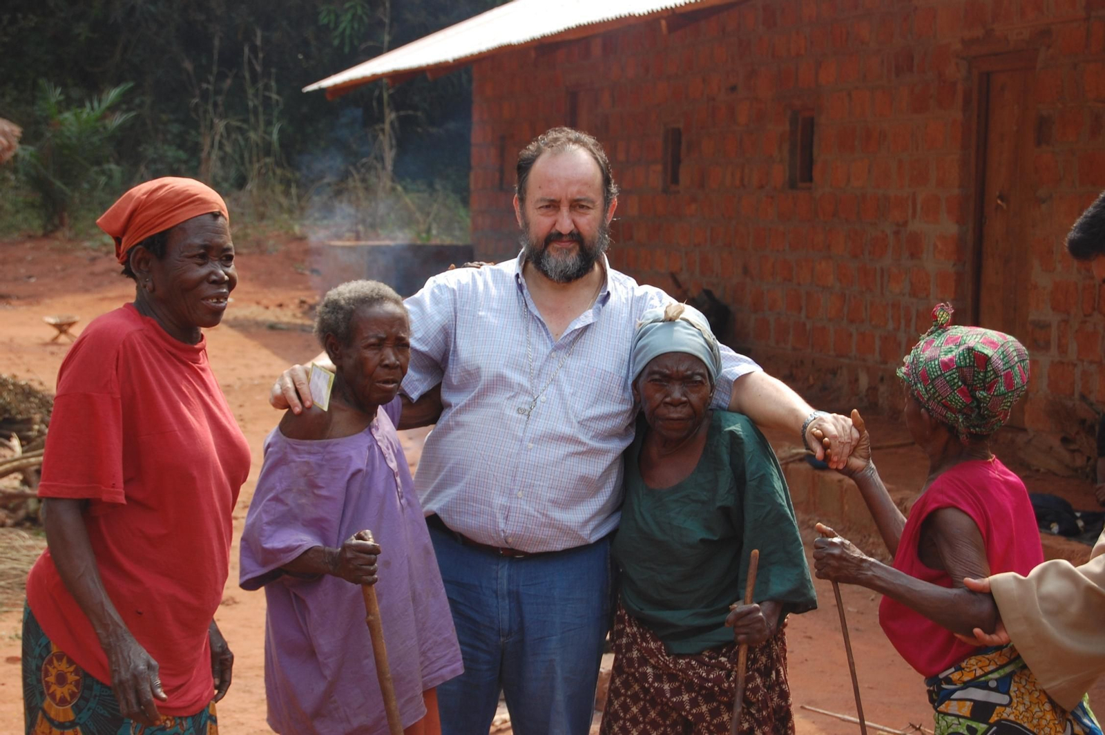 El obispo Juan José Aguirre, en Bangassou.