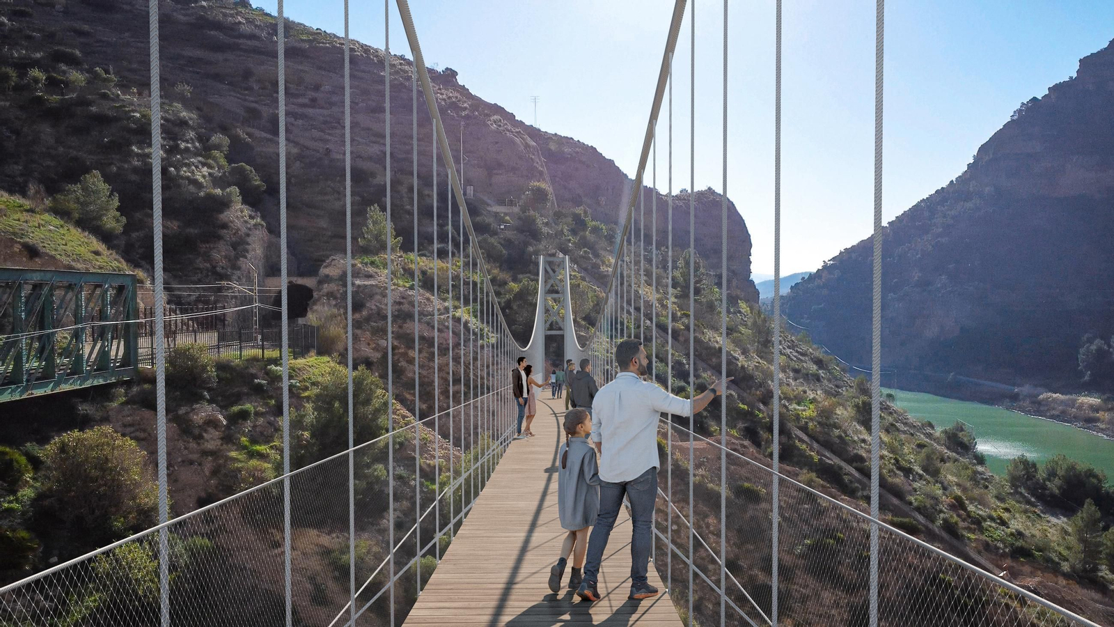 Vista desde el puente de la ampliación del recorrido del Caminito del Rey. Ampliación caminito del Rey (4).jpg