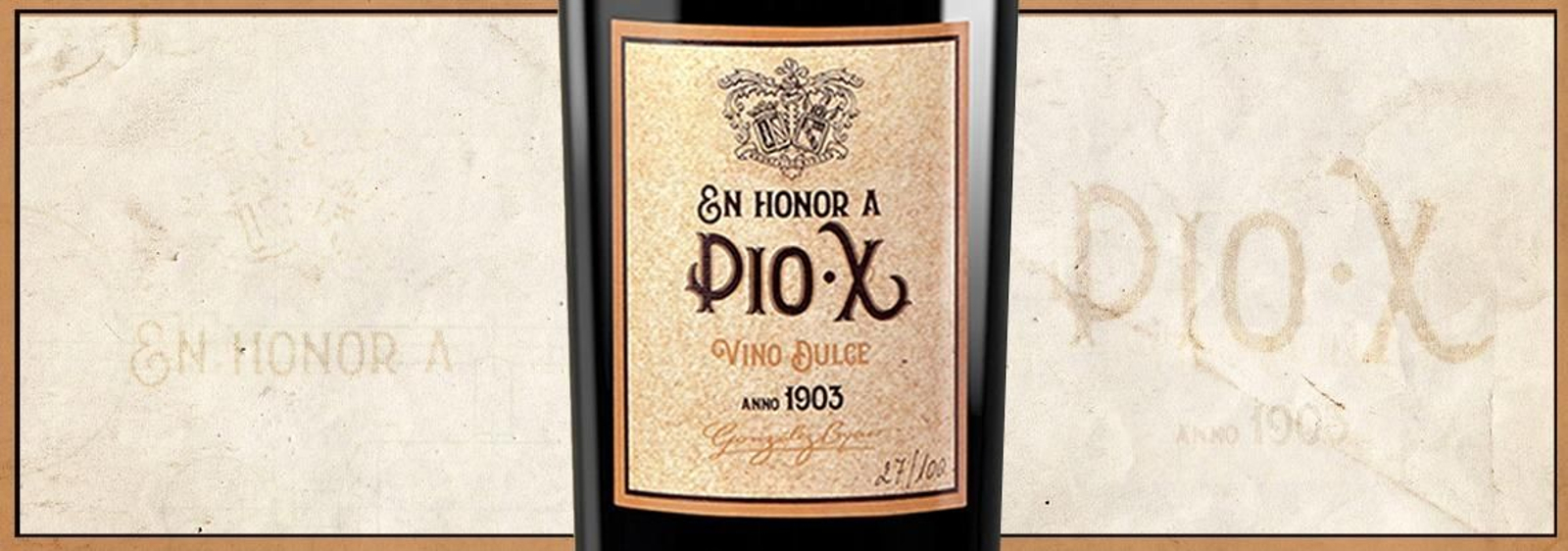Etiqueta de Pio X 1903, de González Byass.