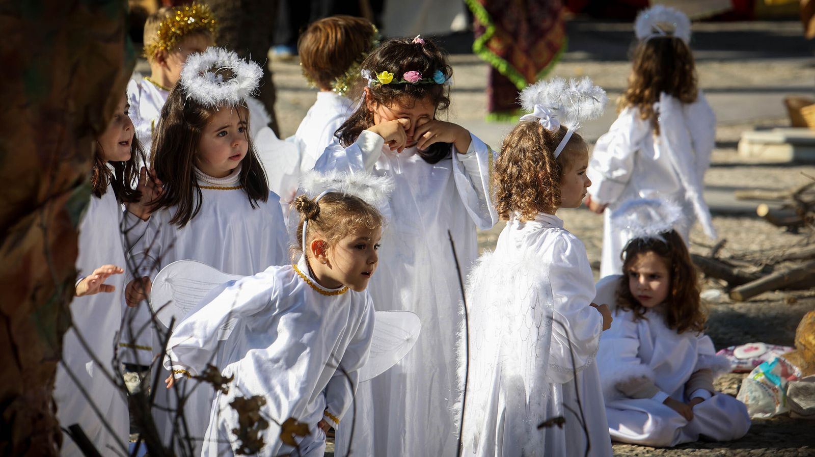 Belén viviente en la Plaza del Mercado de Jerez
