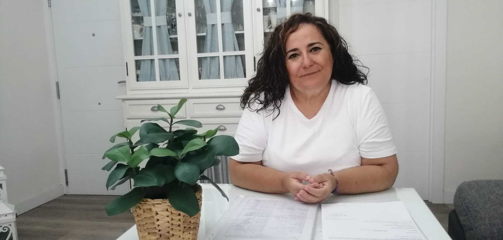 Eva Lobo, madre de la alumna