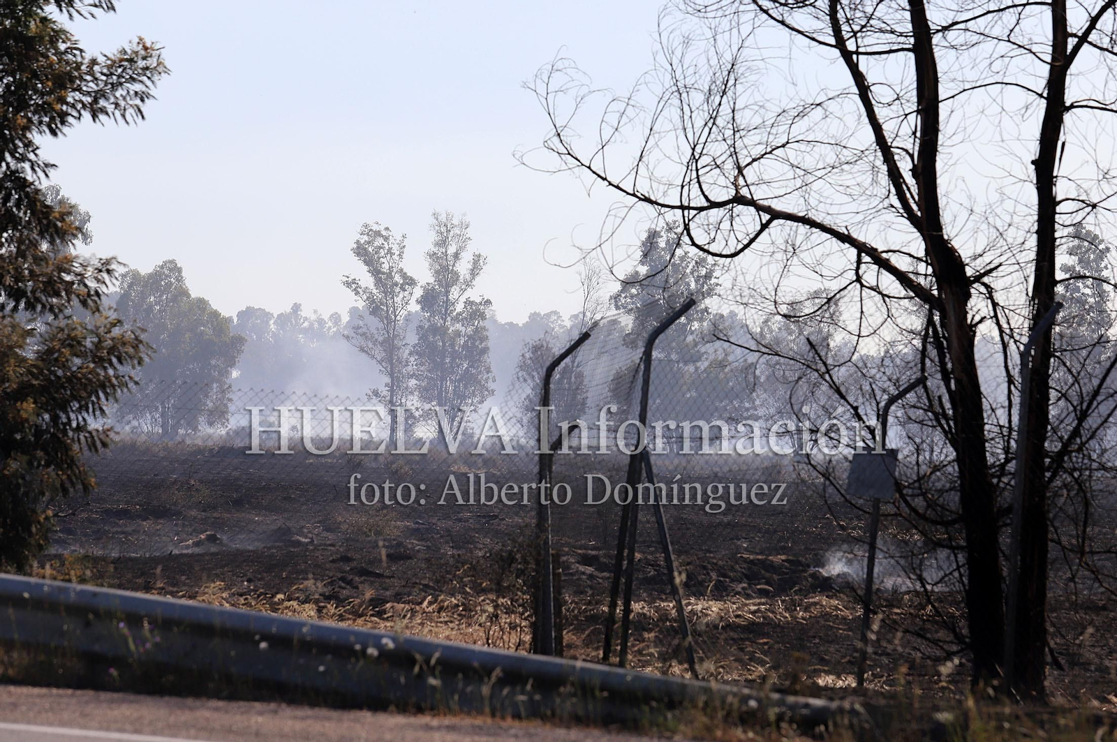 Imágenes del incendio en Doñana