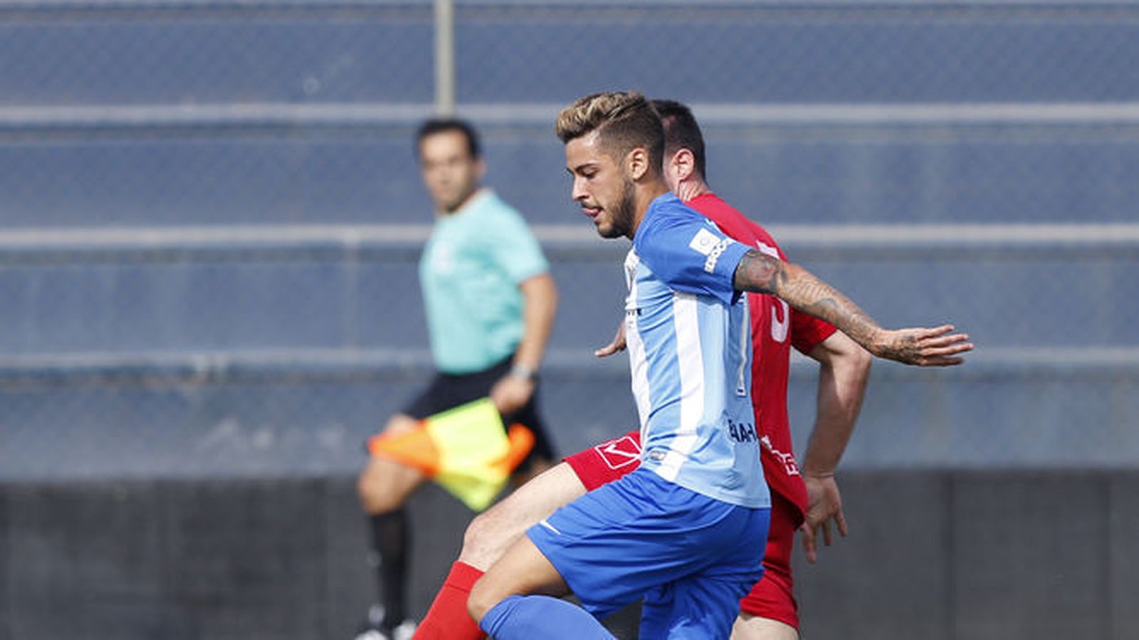Abeledo, durante un partido con el Malagueño.