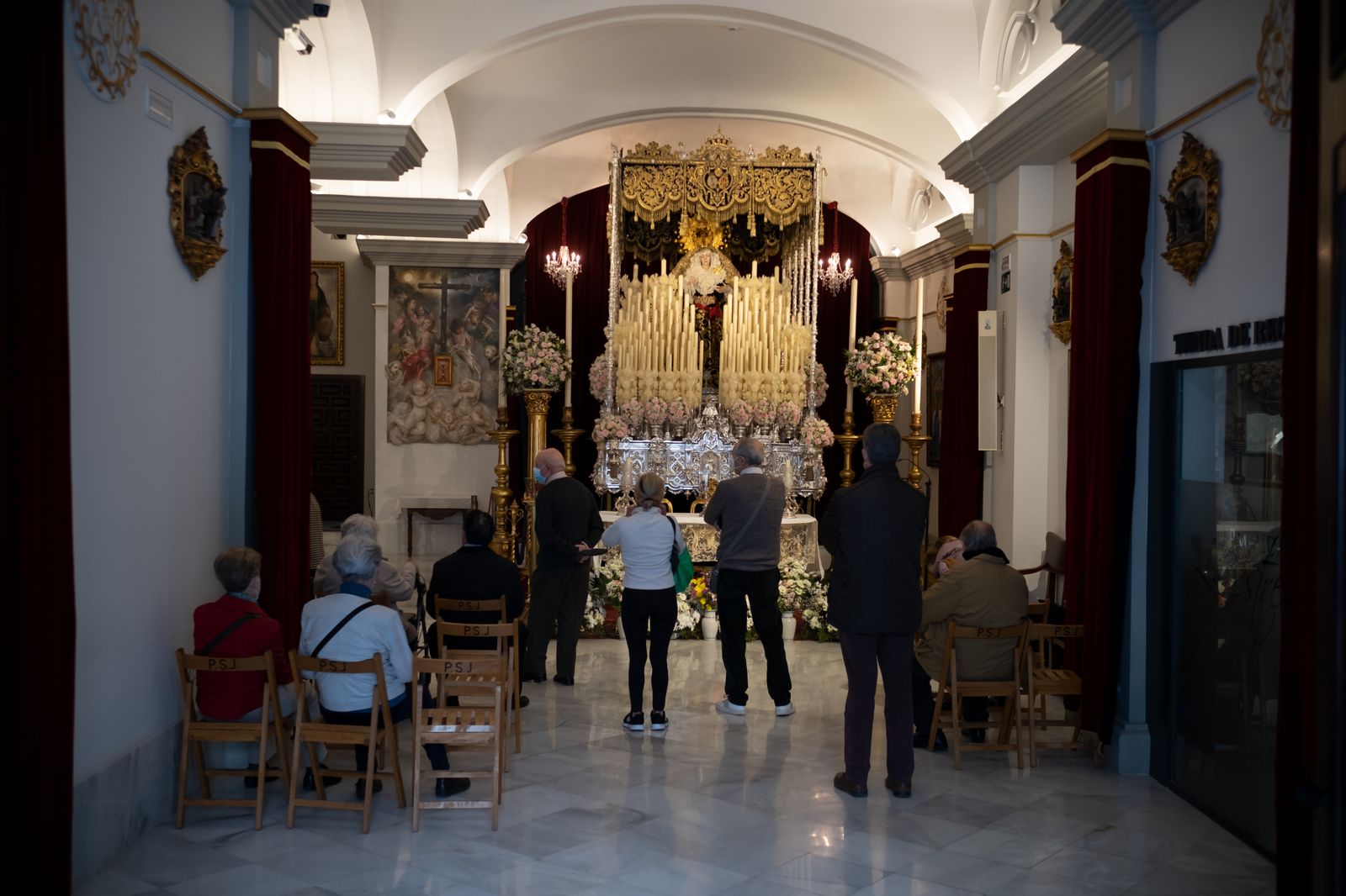 La Virgen de la Estrella en su paso de palio, en imágenes