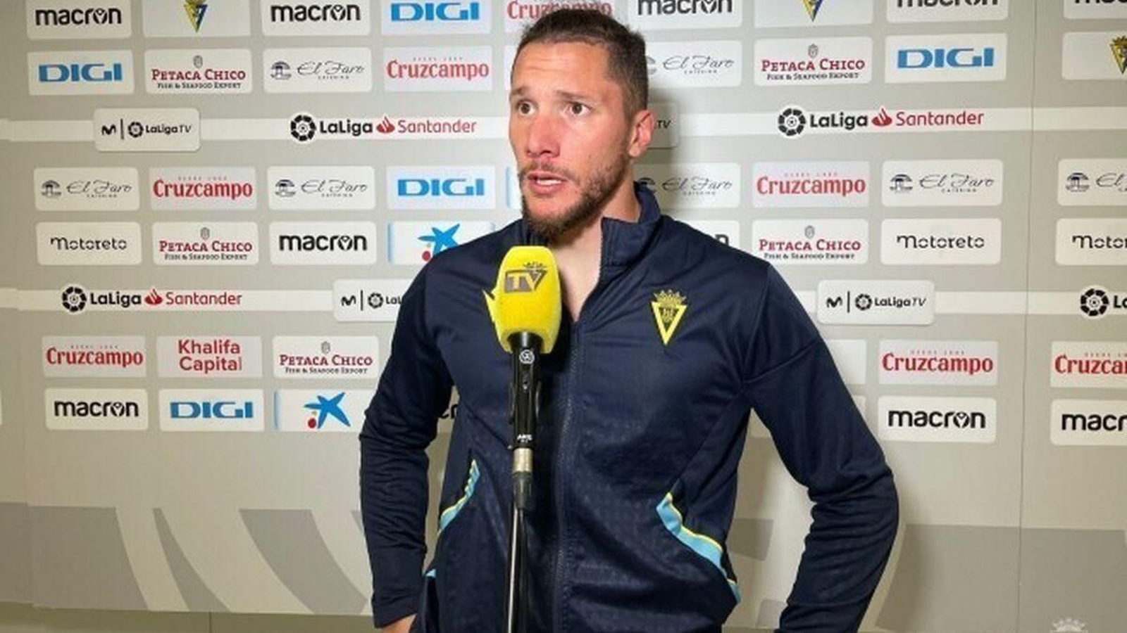 Conan Ledesma, en la zona mixta.