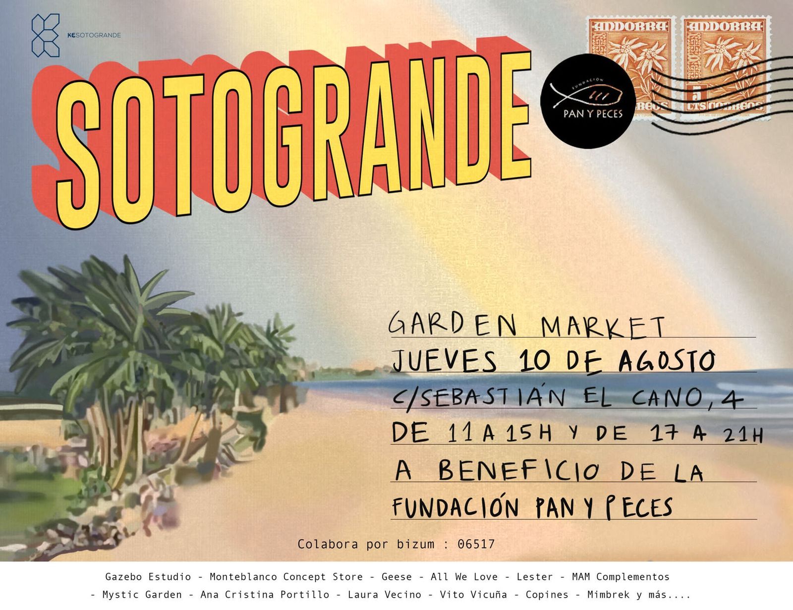 Cartel anunciador del mercadillo