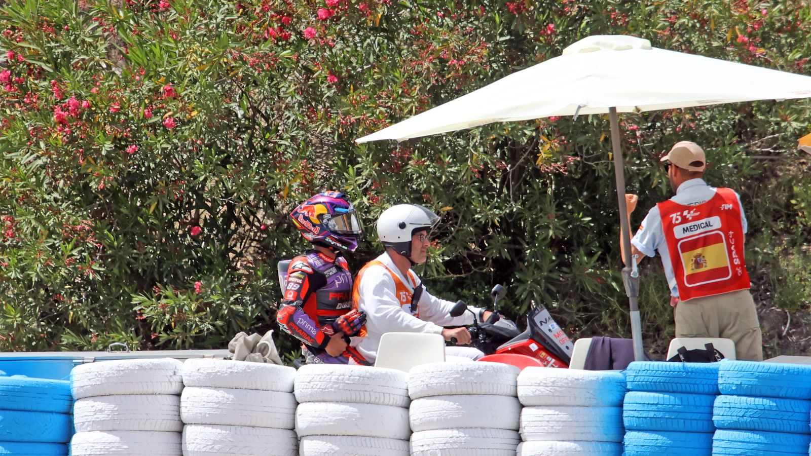 Imágenes de las caídas en las carreras del GP España en Jerez