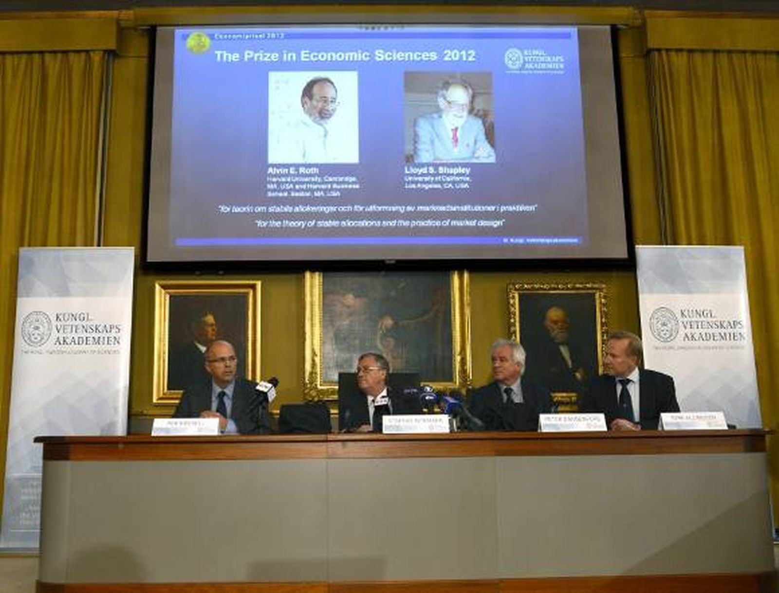Nobel de Economía para los estadounidenses Alvin E. Roth y Lloyd S. Shapley
