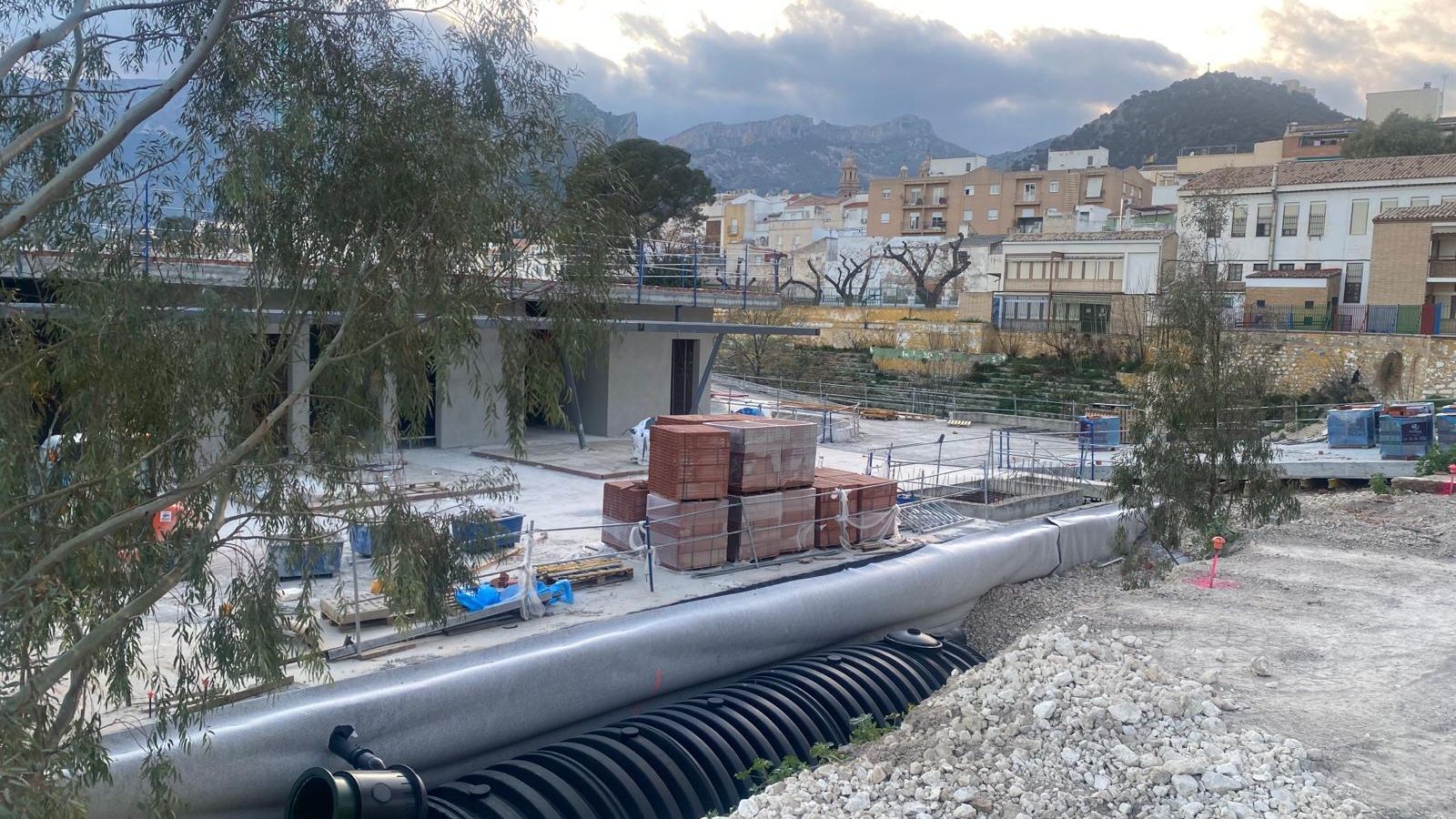 Obras del centro de salud.