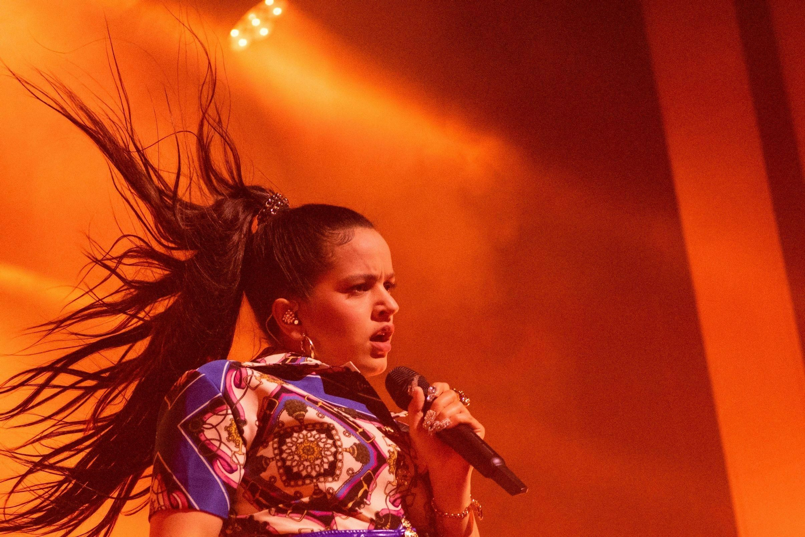 Rosalía, en un concierto reciente en Nueva York.