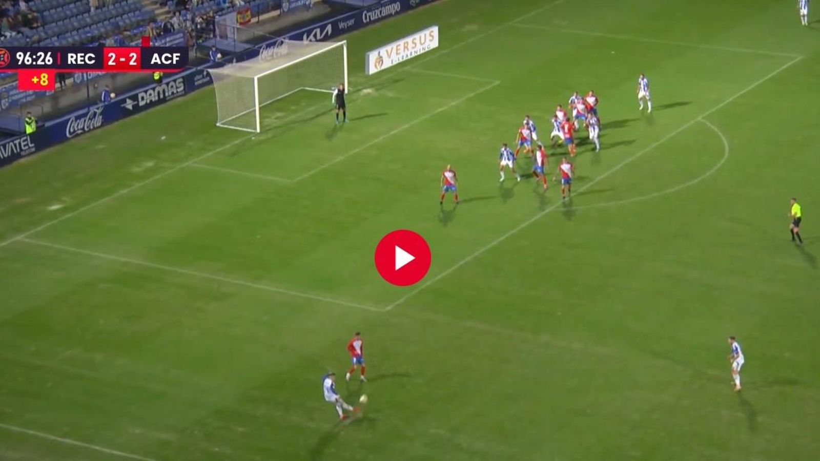 Captura de imagen del centro de David del Pozo en el 3-2.