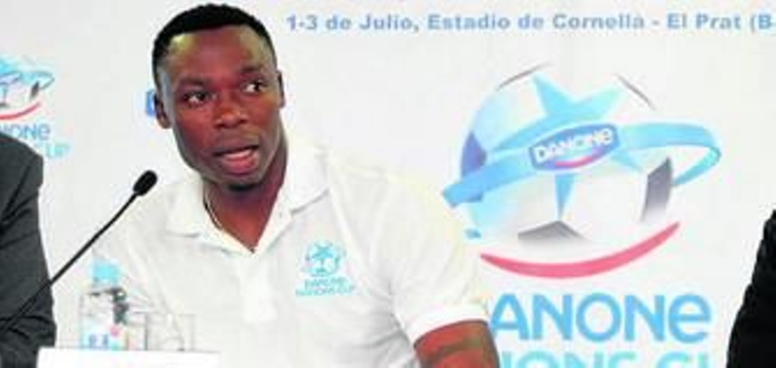 Leo Baptistao, durante un entrenamiento con el Atlético.