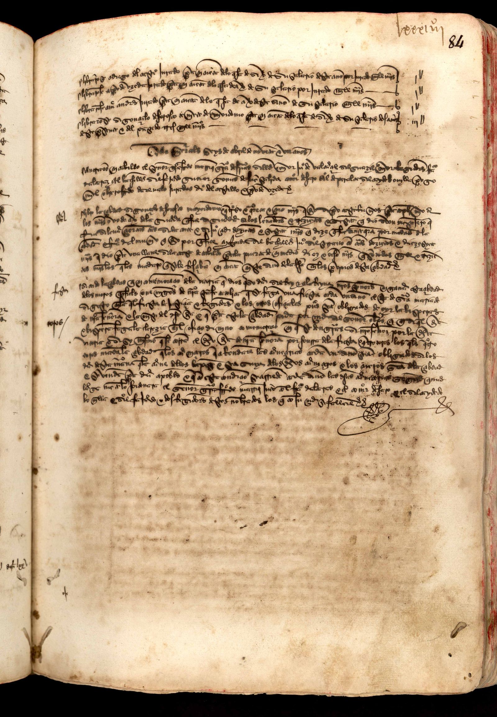 Acta de la creación de la Feria de Málaga en 1491.