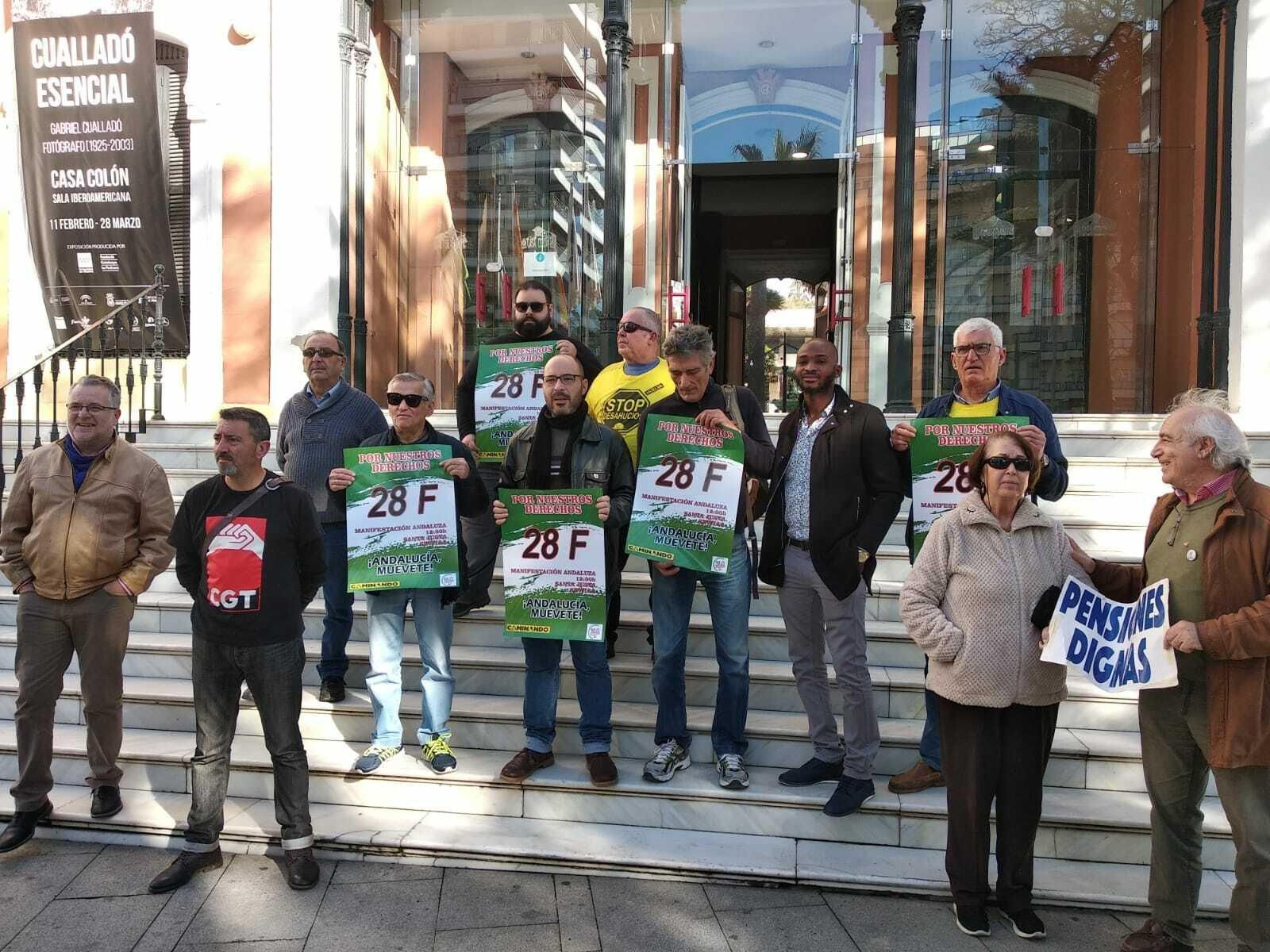 Presentación de la movilización del 28 de febrero en Sevilla.