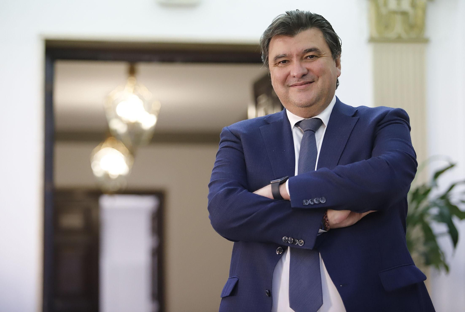 El alcalde Gabriel Cruz, en una entrevista con 'Huelva Información'.