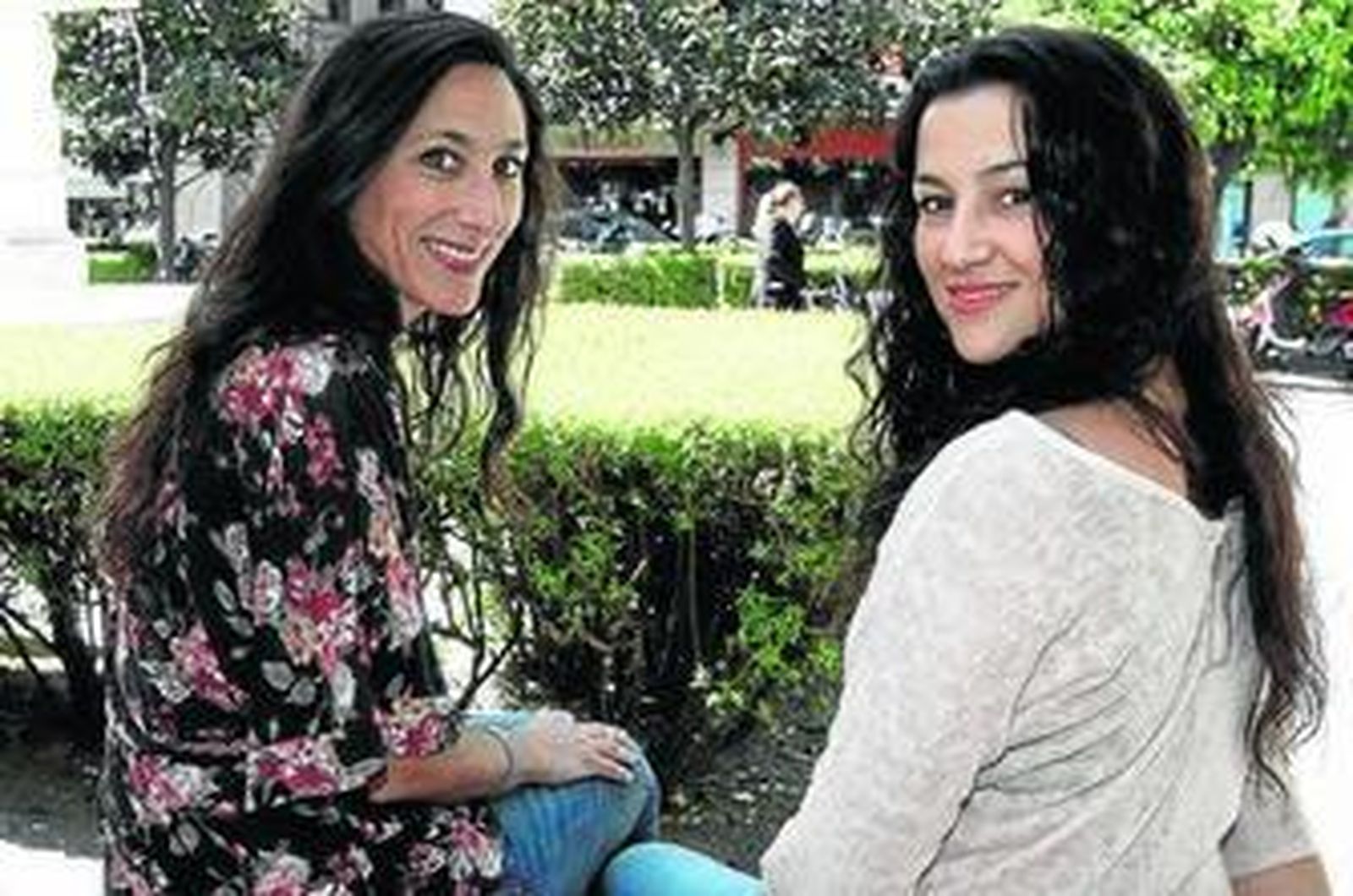 Marta Robles y Alba Carmona, integrantes de Las Migas, ayer en Sevilla.