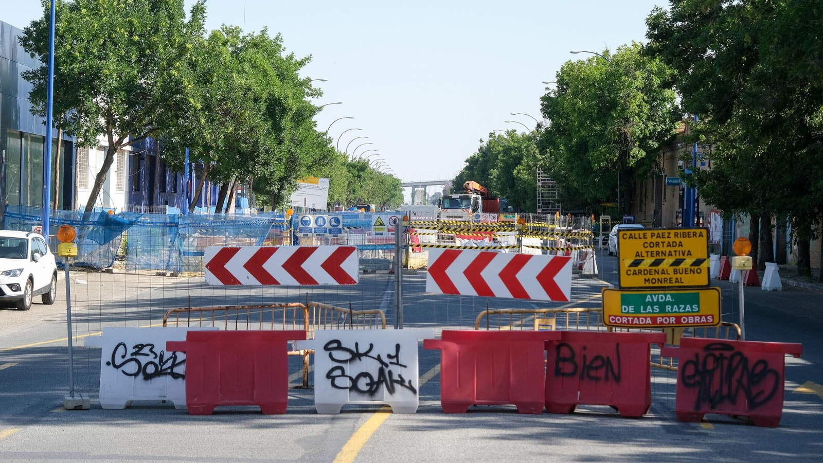 Situación actual de las obras de la Avenida de las Razas.