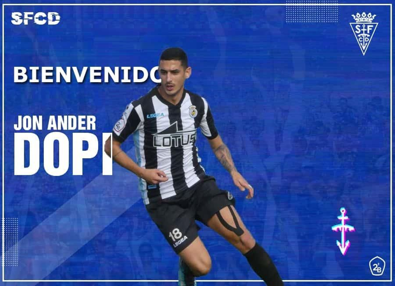 El anuncio del fichaje de Dopi por parte del San Fernando.