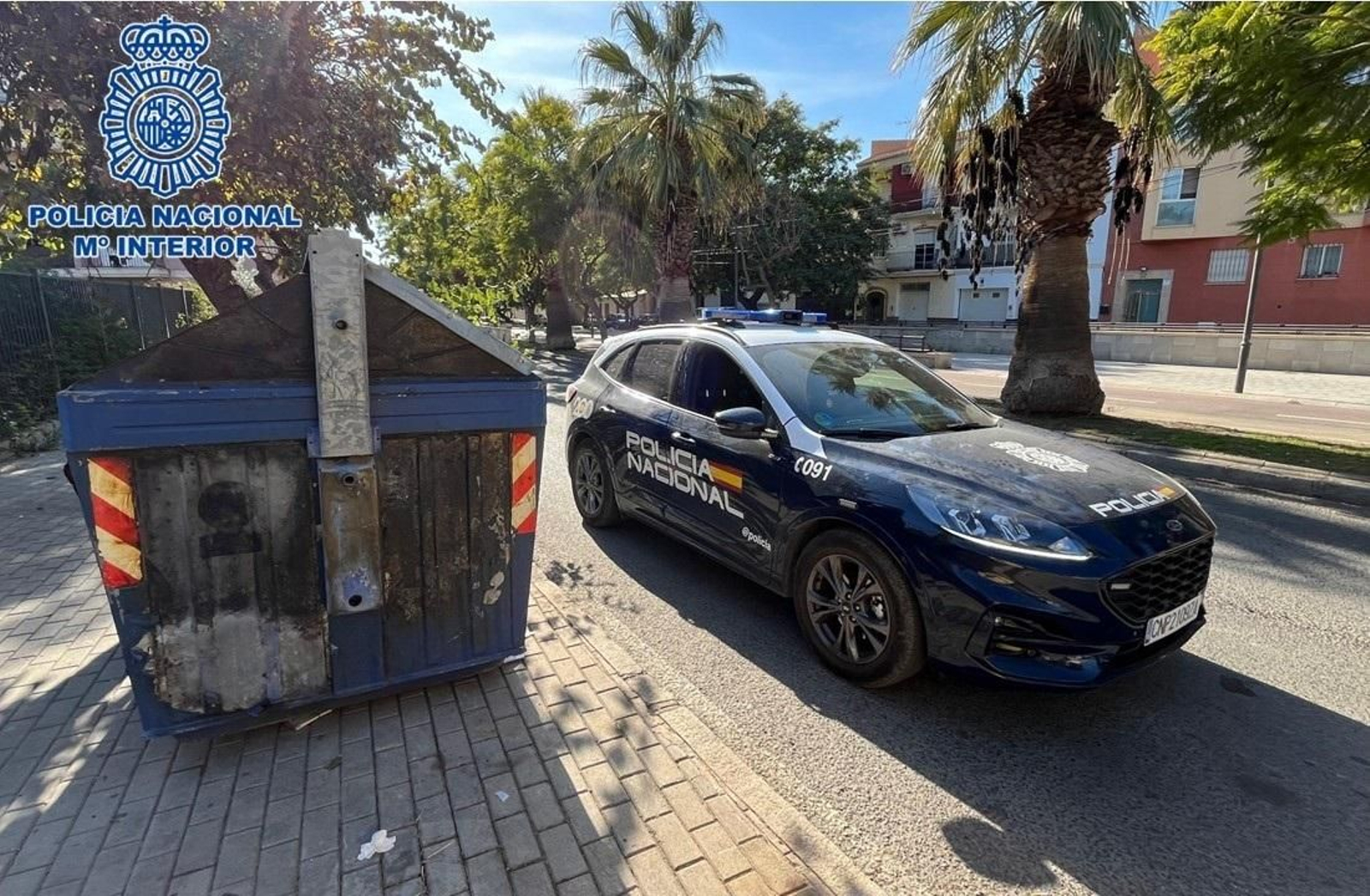 Detienen al presunto autor de la quema de contenedores en Motril de los últimos meses