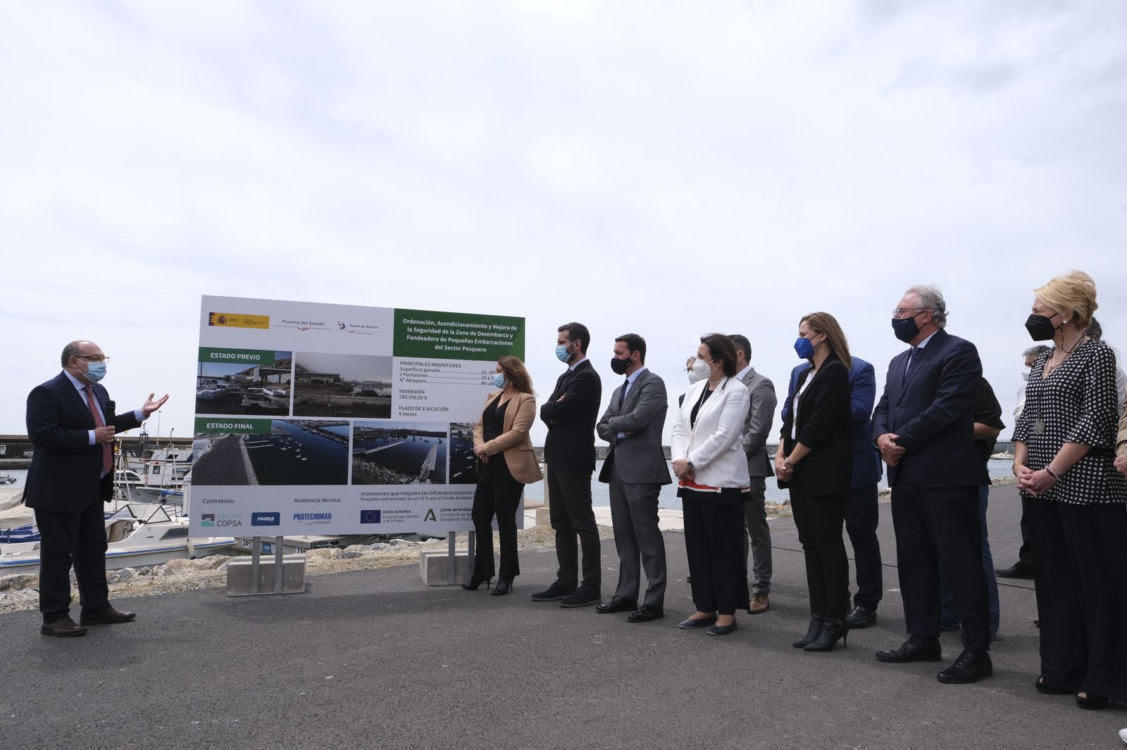Fotogalería visita obras nuevo fondeadero del Puerto Pesquero de Almería