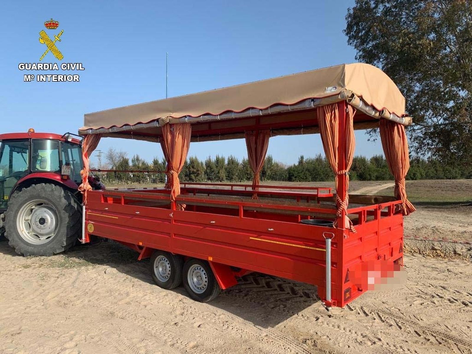 Uno de los semirremolques puestos a disposición de la autoridad judicial.