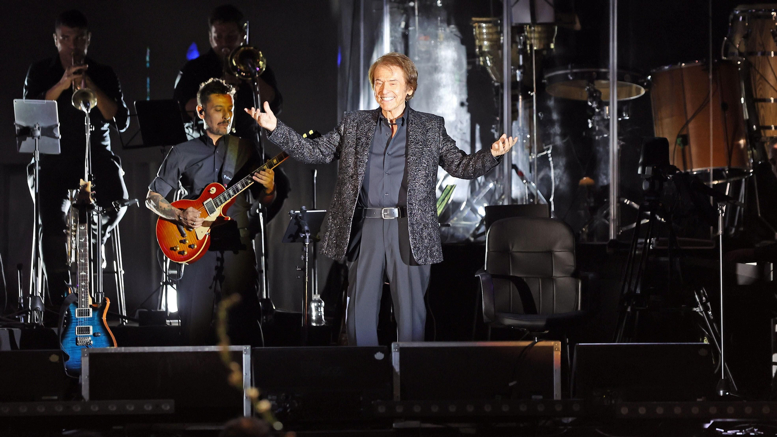 Raphael, durante el concierto ofrecido este verano en Jerez.