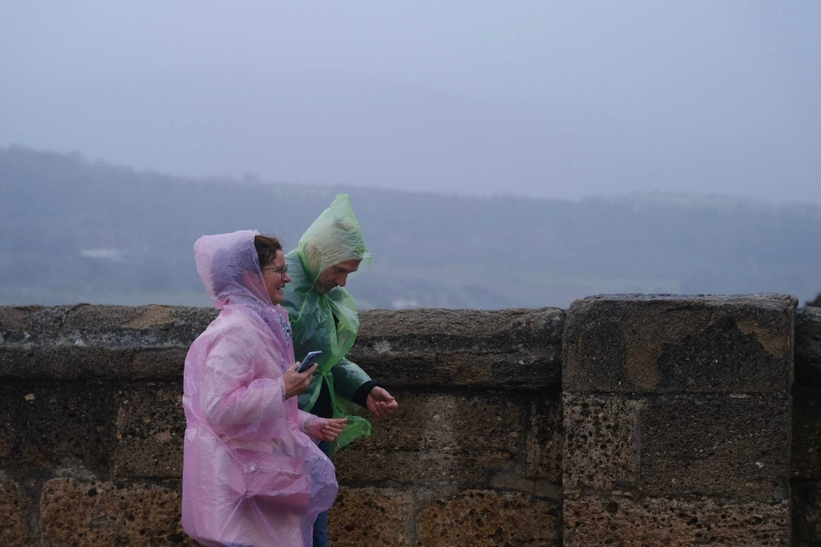Las imágenes de la lluvia de la borrasca Karlotta en Ronda Las imágenes de la lluvia de la borrasca Karlotta en Ronda