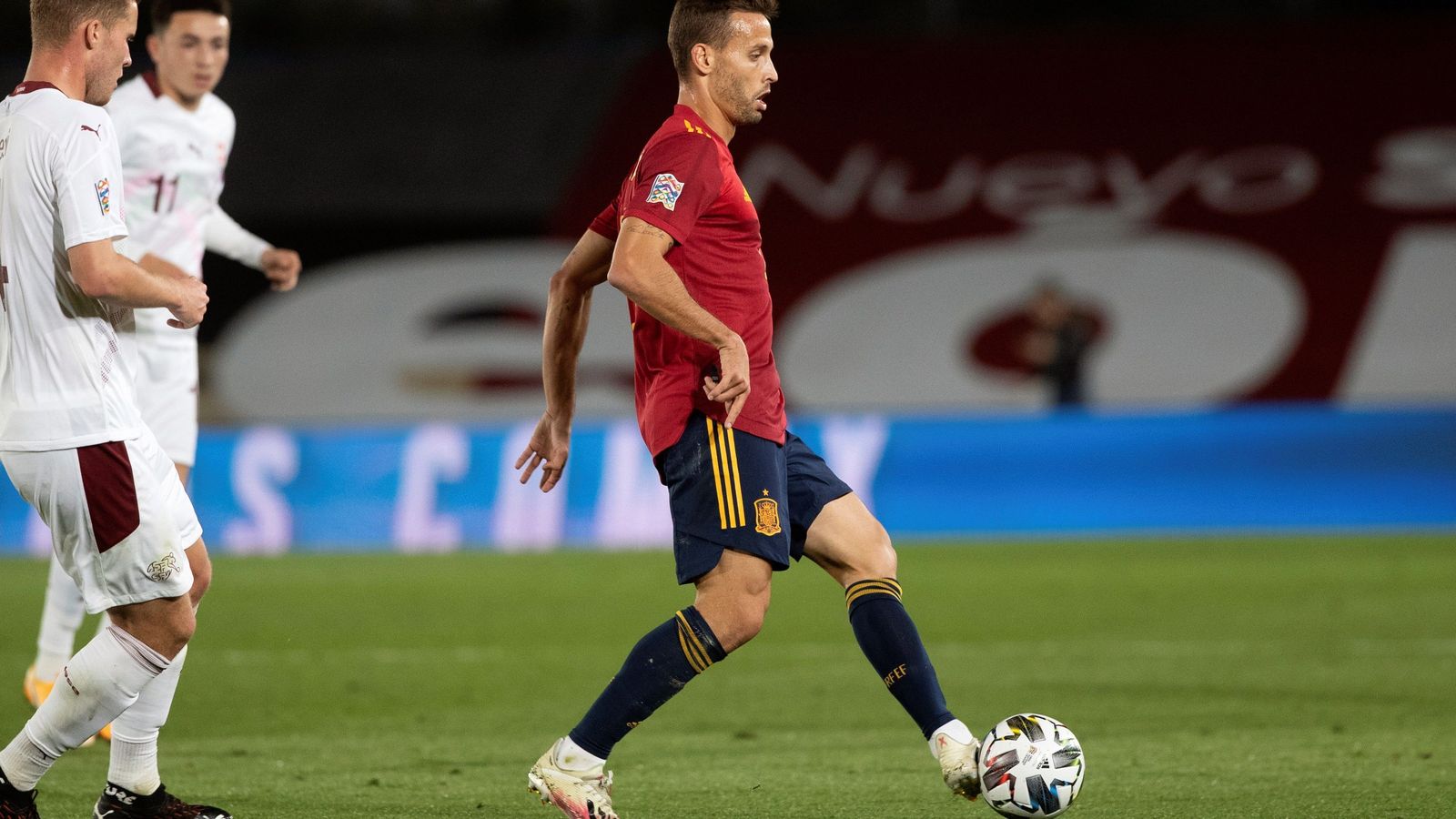Sergio Canales, en un partido con la selección española.
