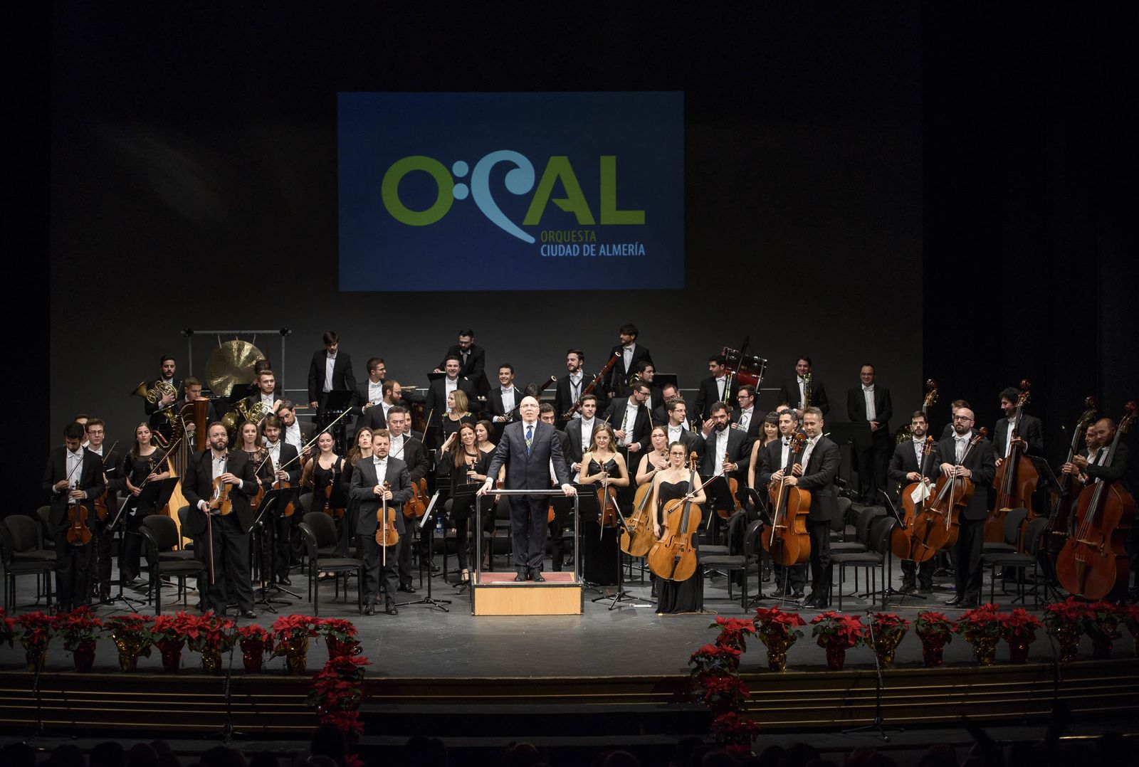 La Orquesta Ciudad de Almería, durante una actuación.