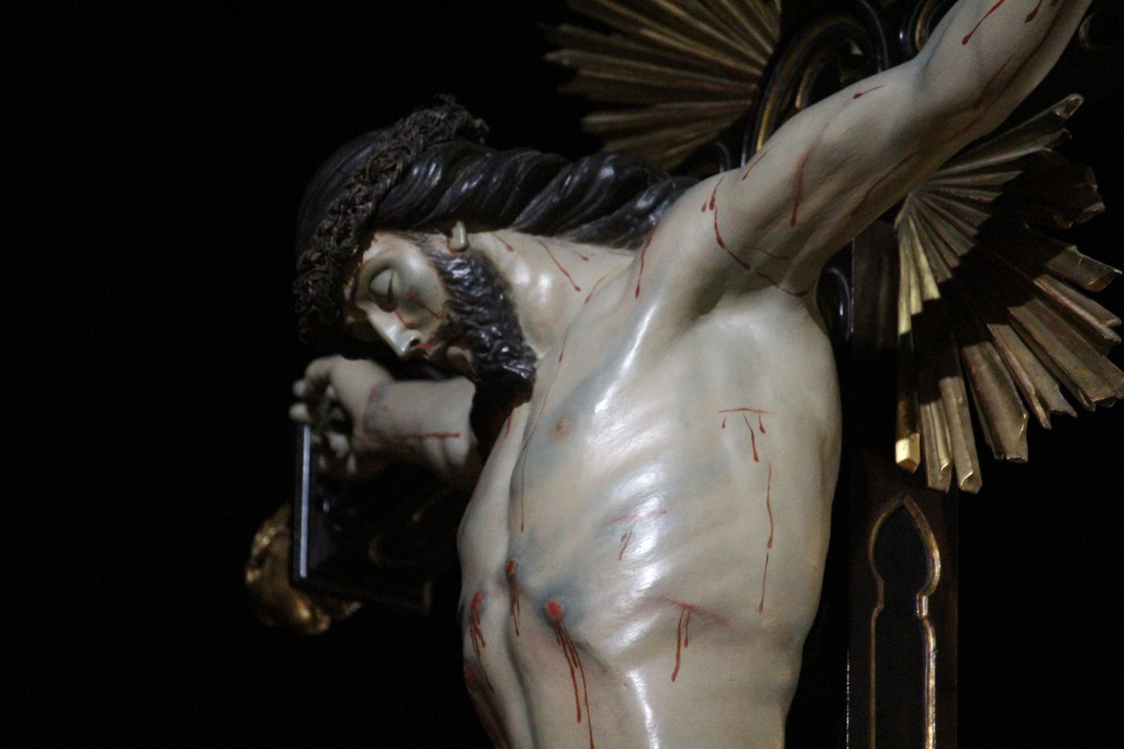 Detalle del Cristo de la Misericordia de Vera.