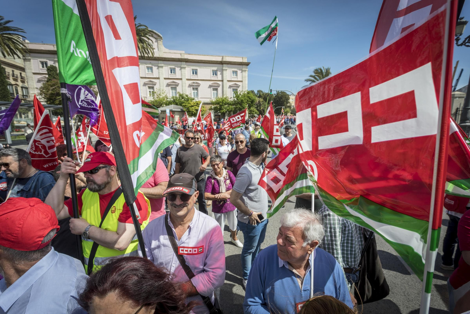 Manifestación de UGT y CCOO