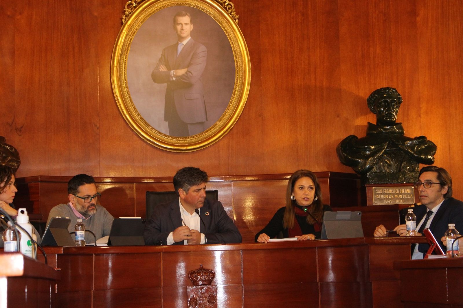 Un momento del Pleno en el Ayuntamiento de Montilla.