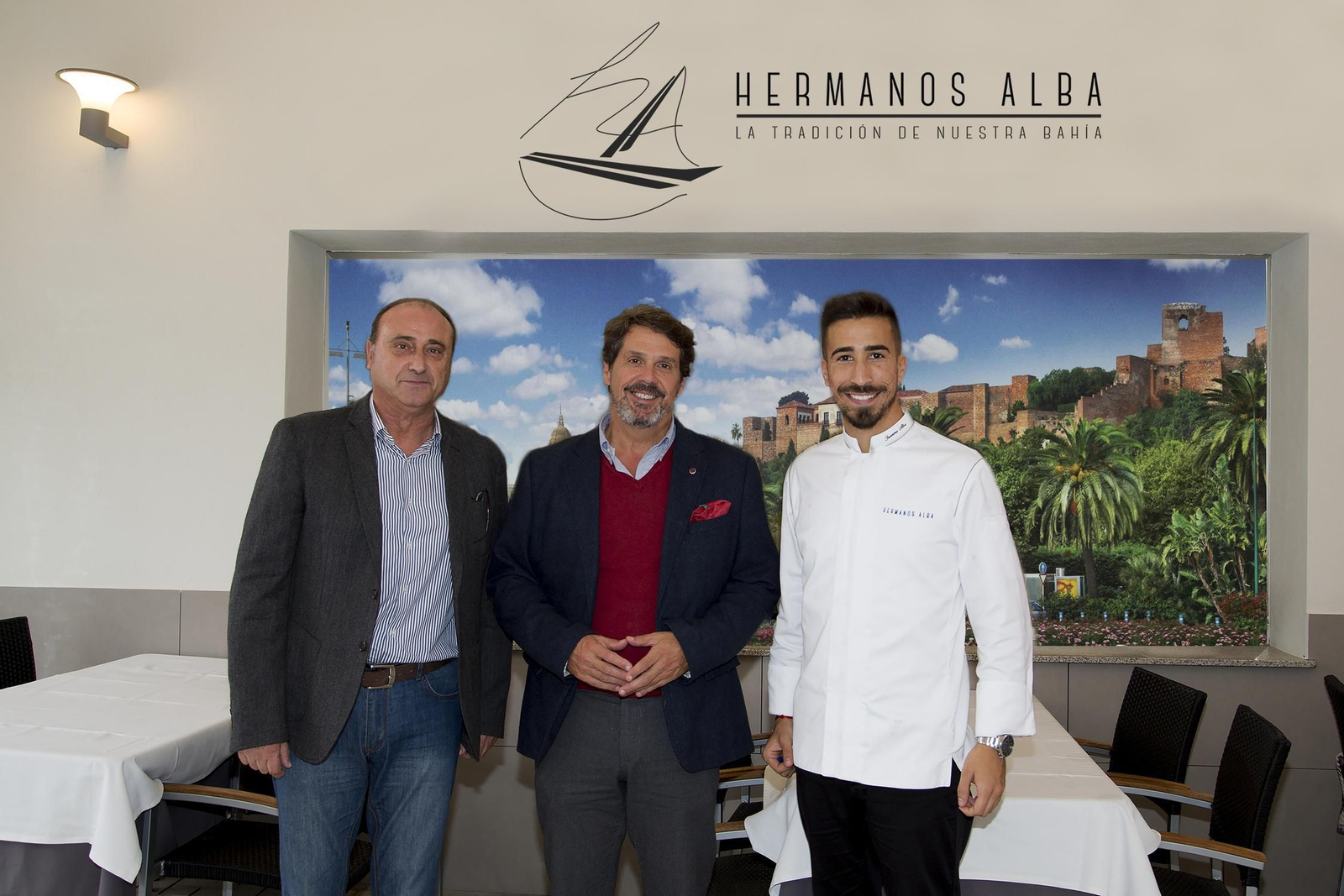 Juan Luis Pinto,  Teodoro León Gross y  Juanma Alba.